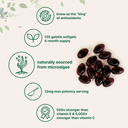 Astaxanthin 12mg - Antioxidant Softgels